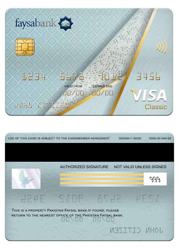 Pakistan Faysal bank visa classic card